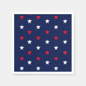 Patriotische Rot-Weiß & Marineblau-Sterne Urlaub Serviette (Vorderseite)