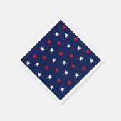 Patriotische Rot-Weiß & Marineblau-Sterne Urlaub Serviette (Ecke)