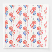 PATRIOTISCHE, ROT WEISSE BLAUE BALLOONS SERVIETTE (Vorderseite)