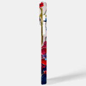 PATRIOTISCHE, ROT WEISSE BLUME Case-Mate iPhone HÜLLE (Rückseite / Links)