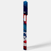 PATRIOTISCHE, ROT WEISSE BLUME Case-Mate iPhone HÜLLE (Rückseite / Rechts)