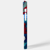 PATRIOTISCHE, ROT WEISSE BLUME Case-Mate iPhone HÜLLE (Rückseite / Links)