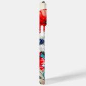 PATRIOTISCHE, ROT WEISSE BLUME Case-Mate iPhone HÜLLE (Rückseite / Rechts)