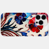 PATRIOTISCHE, ROT WEISSE BLUME Case-Mate iPhone HÜLLE (Rückseite (Horizontal))