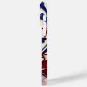 PATRIOTISCHE, ROT WEISSE BLUME Case-Mate iPhone HÜLLE (Rückseite / Links)