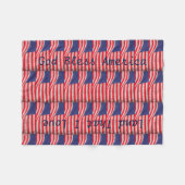 Patriotische rot-weiße und blauamerikanische Flagg Fleecedecke (Vorderseite (Horizontal))