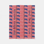 Patriotische rot-weiße und blauamerikanische Flagg Fleecedecke (Vorderseite)
