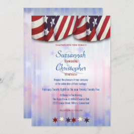 Patriotische rote blaue Jagdsteine Hintergrund Einladung