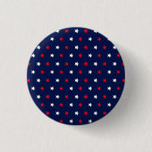 Patriotische Rote Blaue Marinestars Urlaub modern Button (Vorderseite)