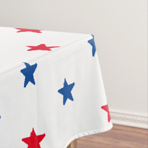 Patriotische rote blaue Sterne Amerikanischer Urla Tischdecke