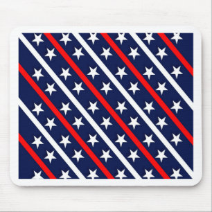 patriotische rote blaue Sterne Mousepad
