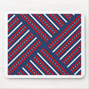 patriotische rote blaue Sterne Muster Mousepad