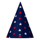 Patriotische rote blaue Sterne Partyhütchen (Links)