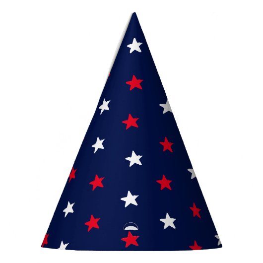 Patriotische rote blaue Sterne Partyhütchen (Links)