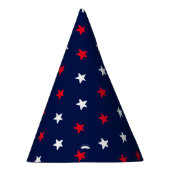 Patriotische rote blaue Sterne Partyhütchen (Rechts)
