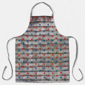 Patriotische rote blaue Sterne rustikale Gürtelmus Schürze (Vorderseite)