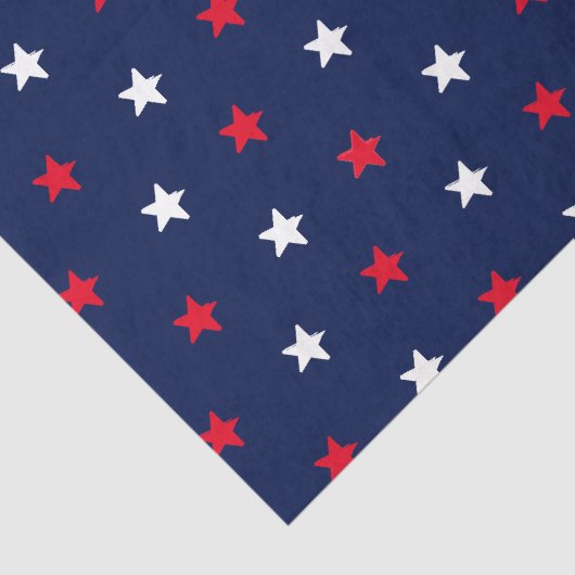 Patriotische rote blaue Sterne Seidenpapier (Detail)