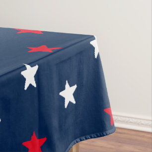 Patriotische rote blaue Sterne Tischdecke