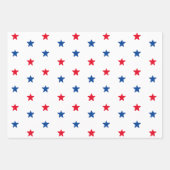 Patriotische rote, blaue und weiße Sterne Muster m Geschenkpapier Set (Vorderseite 3)