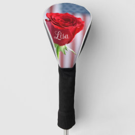 Patriotische Rote Rose Golf Head Cover Golf Headcover