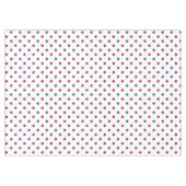Patriotische Rote und Blaue Sterne auf Weiß Tischdecke (Vorderseite (Horizontal))