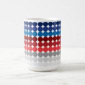 PATRIOTISCHE, ROTE WEISSE, BLAU, GRAU, KREISE KAFFEETASSE (Mittel)