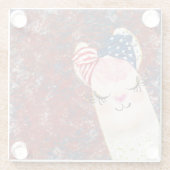 PATRIOTISCHE ROTE WEISSE BLAUE ALPACA GLASUNTERSETZER (Rückseite)