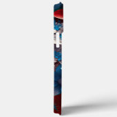 PATRIOTISCHE ROTE WEISSE BLAUE AMERIKANISCHE BLUME Case-Mate iPhone HÜLLE (Rückseite / Rechts)