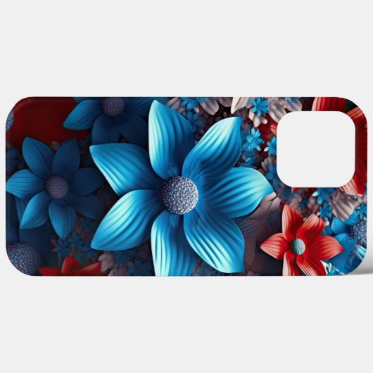 PATRIOTISCHE ROTE WEISSE BLAUE AMERIKANISCHE BLUME Case-Mate iPhone HÜLLE (Rückseite (Horizontal))