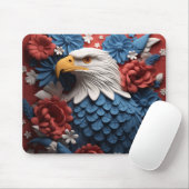 PATRIOTISCHE ROTE WEISSE BLAUE AMERIKANISCHER BALD MOUSEPAD (Mit Mouse)