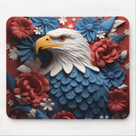 PATRIOTISCHE ROTE WEISSE BLAUE AMERIKANISCHER BALD MOUSEPAD