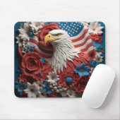 PATRIOTISCHE ROTE WEISSE BLAUE AMERIKANISCHER BALD MOUSEPAD (Mit Mouse)