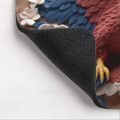 PATRIOTISCHE ROTE WEISSE BLAUE AMERIKANISCHER BALD MOUSEPAD (Ecke)