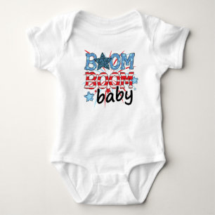 PATRIOTISCHE ROTE WEISSE BLAUE BOOMBOOM BABY STRAMPLER