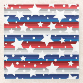 PATRIOTISCHE ROTE WEISSE BLAUE GRAUE STARTEN GLASUNTERSETZER