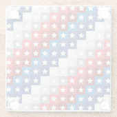 PATRIOTISCHE ROTE WEISSE BLAUE GRAUE STARTEN GLASUNTERSETZER (Rückseite)