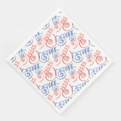 PATRIOTISCHE ROTE WEISSE BLAUE KURZSTREAMER SERVIETTE (Ecke)