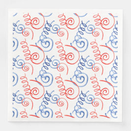 PATRIOTISCHE ROTE WEISSE BLAUE KURZSTREAMER SERVIETTE