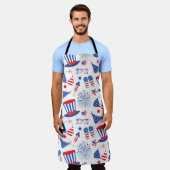 PATRIOTISCHE ROTE WEISSE BLAUE SOMMERELEMENTE SCHÜRZE (Getragen)