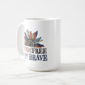 PATRIOTISCHE ROTE WEISSE BLAUE SONNENBLUME KAFFEETASSE (Vorderseite Links)