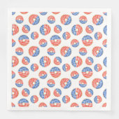 PATRIOTISCHE ROTE WEISSE BLAUE SPONUTEN SERVIETTE (Vorderseite)