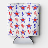 PATRIOTISCHE ROTE WEISSE BLAUE STARTEN DOSENKÜHLER (Vorderseite)