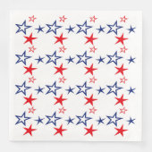 PATRIOTISCHE ROTE WEISSE BLAUE STARTEN SERVIETTE (Vorderseite)
