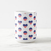 PATRIOTISCHE ROTE WEISSE BLAUE STARTEN UND STREIFE KAFFEETASSE (Mittel)