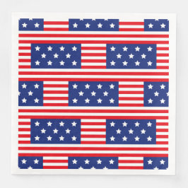 PATRIOTISCHE ROTE WEISSE BLAUE STARTEN UND STREIFE SERVIETTE