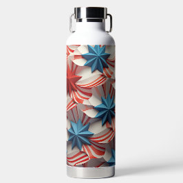 PATRIOTISCHE ROTE WEISSE BLAUE STERNE STREIFEN TRINKFLASCHE