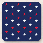 Patriotische Rote weiße Marinesterne 4. Juli Getränkeuntersetzer (Vorderseite)