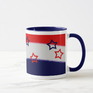 Patriotische rote weiße u. blaue Tasse
