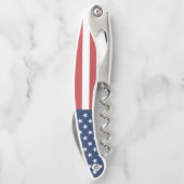 Patriotische rote weiße und blaue amerikanische kellnermesser (Rückseite)