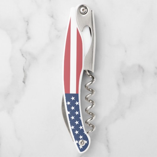 Patriotische rote weiße und blaue amerikanische kellnermesser (Rückseite)